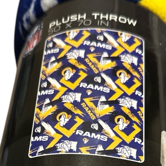 NFL Los Angeles Rams Plush Throw Blanket – 50x70 - Picture 2 of 7